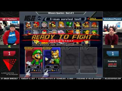 IIT Biweekly [2/8/17] - ME | Flashburn (Luigi) vs. MetaBeanPhysician (Fox) - SSBM - Winners Quarters