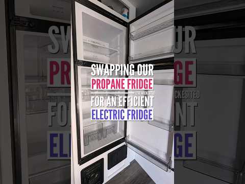 Swapped Our 2-way Propane Fridge for a 12-Volt Fridge #shorts