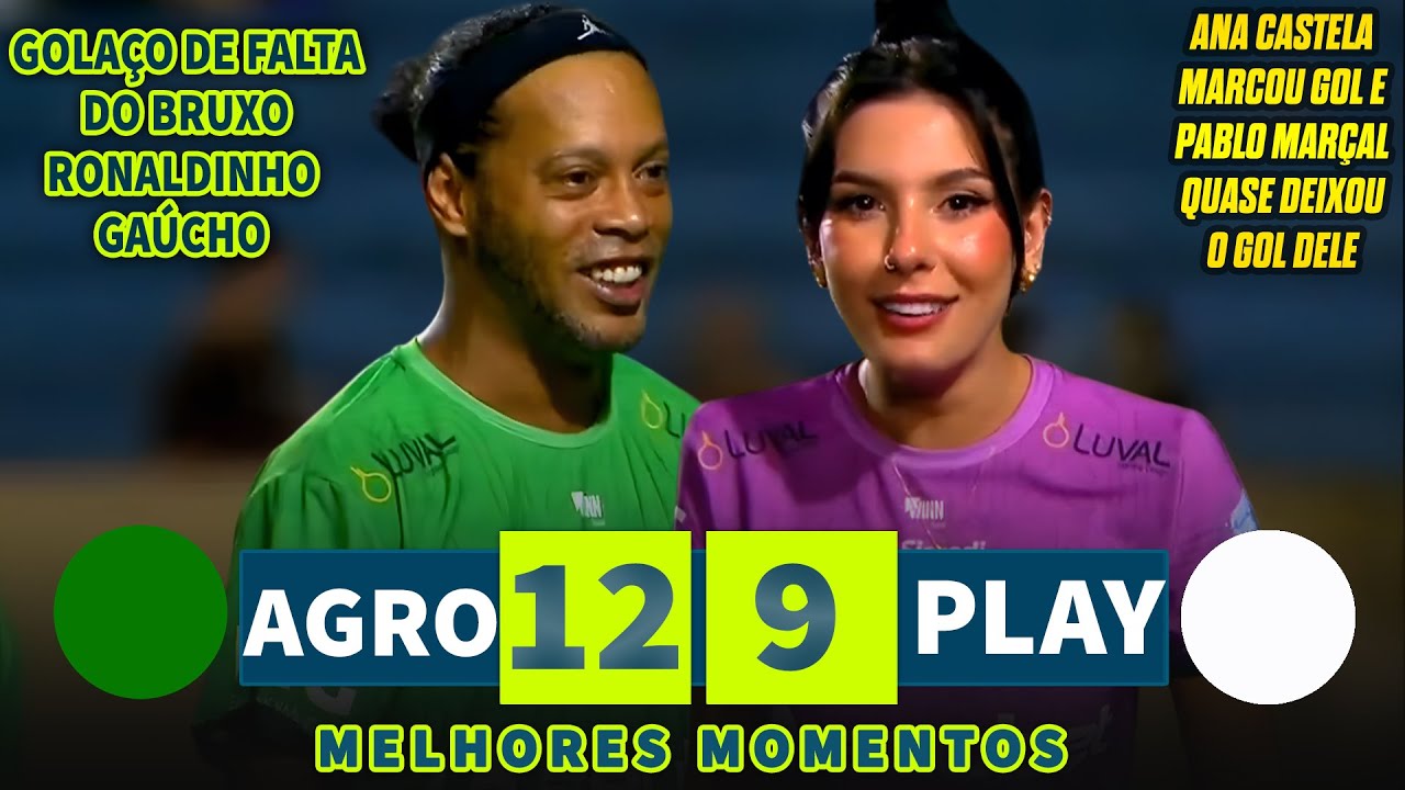 FUTEBOL SOLIDÁRIO 2024 | Agro 12 x 9 Play | Ronaldinho Gaúcho, Pablo Marçal, Mc Daniel, Ana Castela
