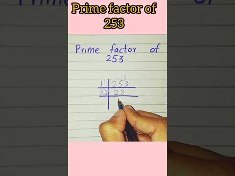 Prime factor of 253 #viral #math #youtube #youtubeshorts