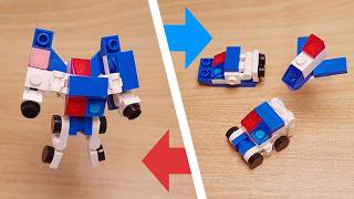 Mini LEGO poice vehicles transformer robot PoliceBot3!