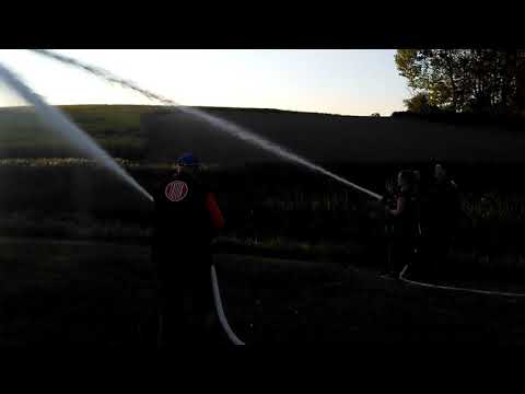 Račice nad Trotinou-test nové motorové stříkačky ALFA-2