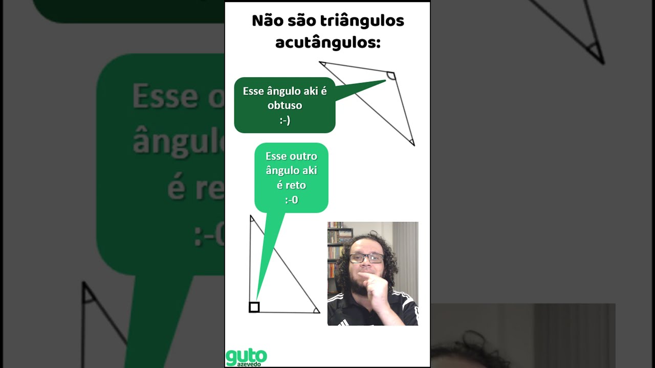 O que é um triângulo acutângulo? Triângulo com três ângulos agudos #shorts #gutoazevedo