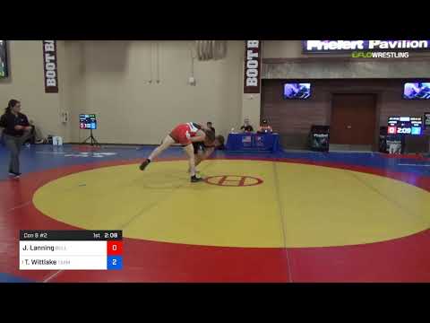 2018 Marine Corps US Open/UWW Junior Freestyle 79 Con 8 #2 - Jake Lanning (Bull) Vs. Travis Wittla