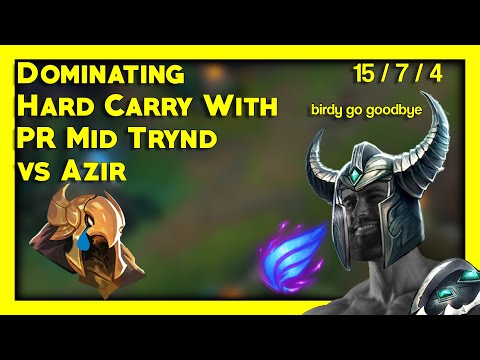 Dominating Hard Carry With Phase Rush Mid Tryndamere Vs Azir