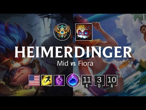 Heimerdinger Mid vs Fiora - NA Master Patch 8.24
