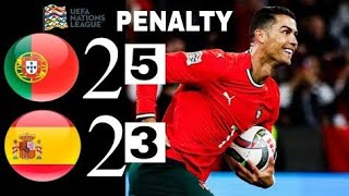 Portugal vs Spain 3-2 | All Goals & Penalty Highlights | UEFA  Match 2025