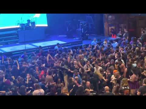 The pit dances to Eiffel 65 after Spiritbox