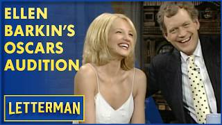 Ellen Barkin Puts On Her Oscars Dress | David Letterman