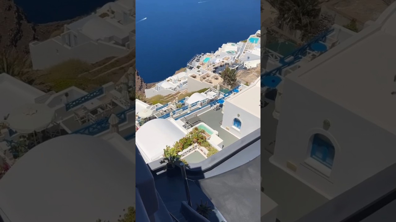 Santorini, Greece 🇬🇷 💙 Where whitewashed villages, blue domes, and unforgettable sunsets #santorini