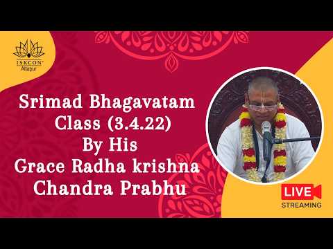 Srimad Bhagavatam Class (3.4.22) By His Grace Radha krishna Chandra Prabhu