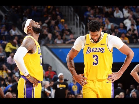 Lakers 1st Half Highlights vs. Warriors | LeBron & AD First Preseason Game Together Video