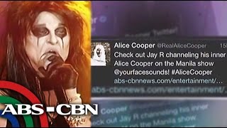 Alice Cooper recognizes Jay R's performance!