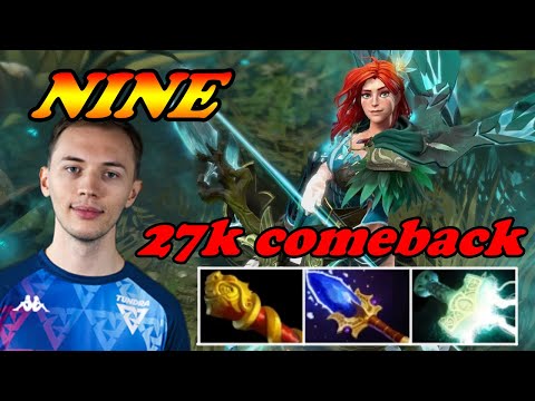 Nine Windranger super hard game 27k comeback | Giveaway | Dota 2 Pro Gameplay