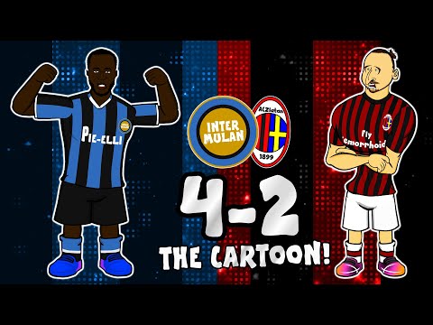 🔵⚫4-2 Inter vs AC Milan!🔴⚫ The Cartoon Comeback (Milan Derby Goals Highlights Milano)