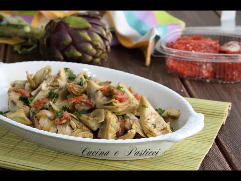 Carciofi trifolati con pomodori secchi