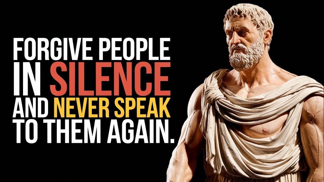 FORGIVING PEOPLE in silence and NEVER SPEAKING to them AGAIN | Stoicism