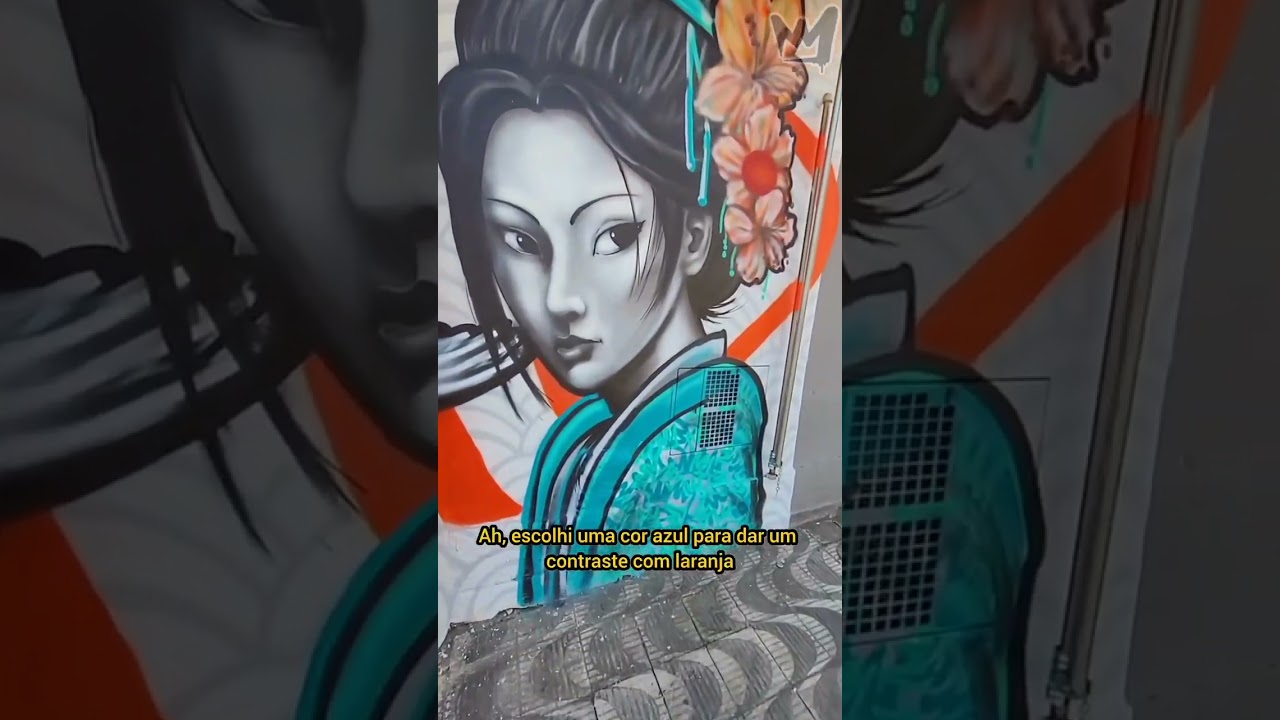 Fachada Nemosushi Lounge (em Santos/SP) - Grafite Daniel Drosh