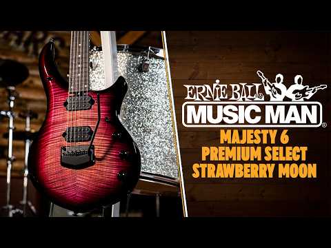 Music Man John Petrucci Signature Majesty Premium Select - Ebony - Strawberry Dream image 12