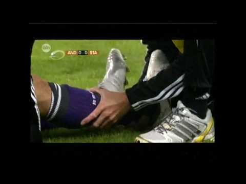 Axel Witsel (Standard) breaks leg of Marcin Wasilewski (Anderlecht)