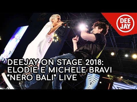 Elodie e Michele Bravi sul palco di Deejay On Stage con "Nero Bali"