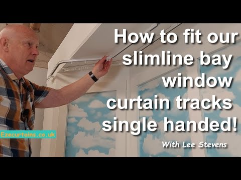 how to fit our slimline bay window curtain tracks single handed