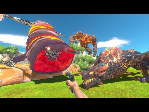 I Hunted a Giant Mutant Bloop and Lava Dragon - Animal Revolt Battle Simulator