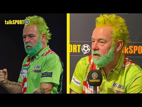 Peter Wright REACTS after his PDC World Championship win over Noa-Lynn van Leuven