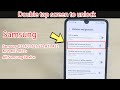 How To Set Double Tap Screen To Unlock Samsung