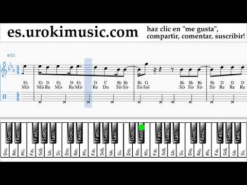 Como Tocar Piano (mano derecha) Reik ft. Ozuna, Wisin - Me Niego Tablatura um-a927