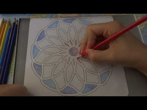 ASMR français - Coloriage et tables de multiplication.