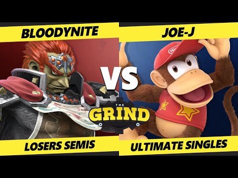 The Grind 123 Onine Losers Semis - Bloodynite (Ganondorf) Vs. Joe-J (Wolf, Diddy Kong) Smash Ultimat