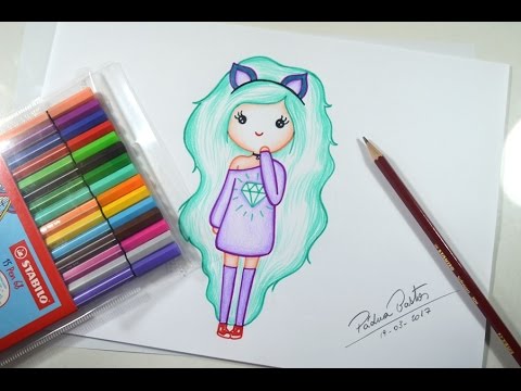 Como desenhar desenhos tumblr kawaii - Como desenhar