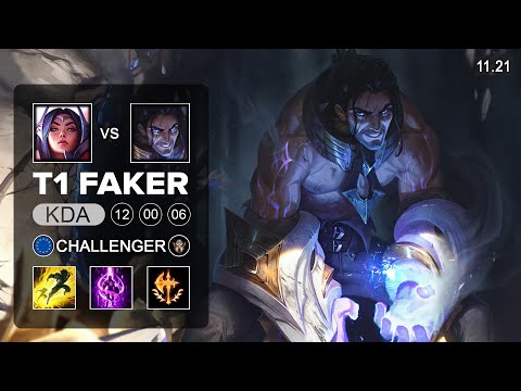 T1 Faker Sylas Mid vs Irelia - EUW Challenger - Season 11 Patch 11.21