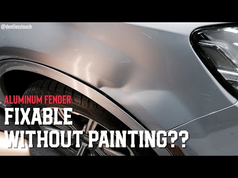 Audi Q7 Aluminum Fender Paintless Dent Repair | Dentless Touch