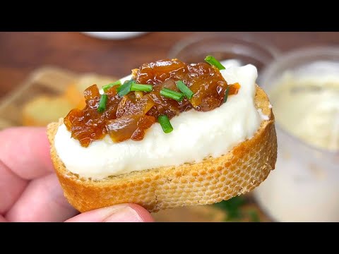 Confit d'Oignon Minute Fait maison et Crème de Fromage Brie !