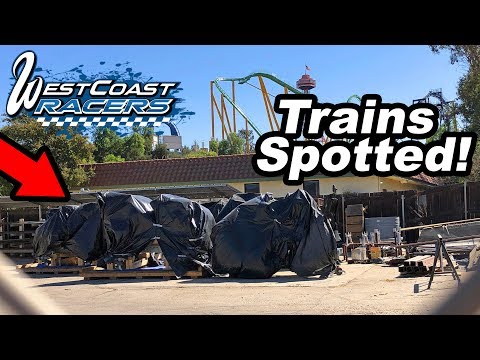 West Coast Racers Update: Trains Spotted! | Six Flags Magic Mountain Video