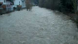 preview picture of video 'Hochwasser Elz in Waldkirch Kollnau'