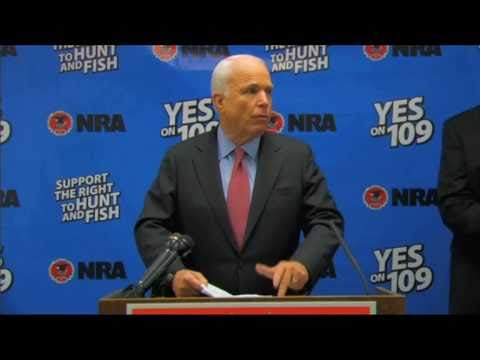 Senator McCain Announces Support For NRA-Backed Proposition 109 - Arizona Right To Hunt And Fish