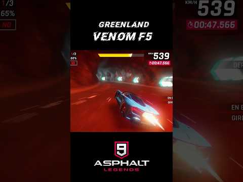 HENNESSEY VENOM F5 X GREENLAND MP RACE #asphalt9legends #asphalt9 #short #amazing #car #game #parati