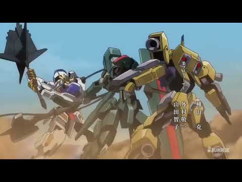 Gundam IBO season 2 Gundam Barbatos Lupus and Lupus Rex scenes