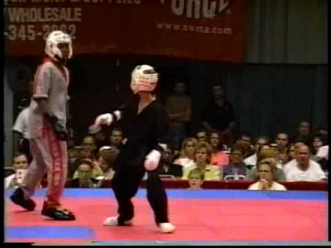 John Seifert vs Willie Hicks Youth sparring 1999 Bluegrass Nationals Karate Tournament