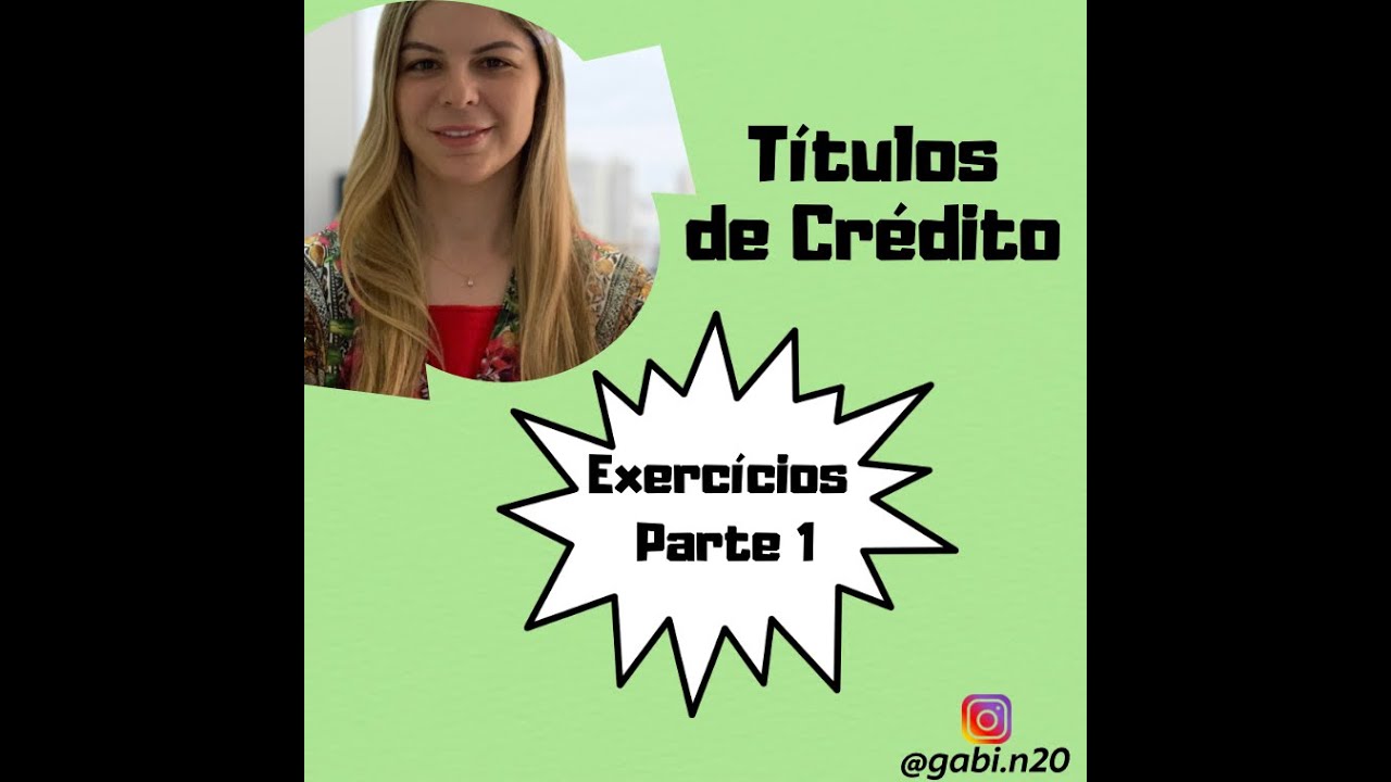 Título de Créditos - Exercícios (Parte 1)