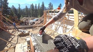 ICF CONCRETE POUR DURING A SOLAR ECLIPSE!