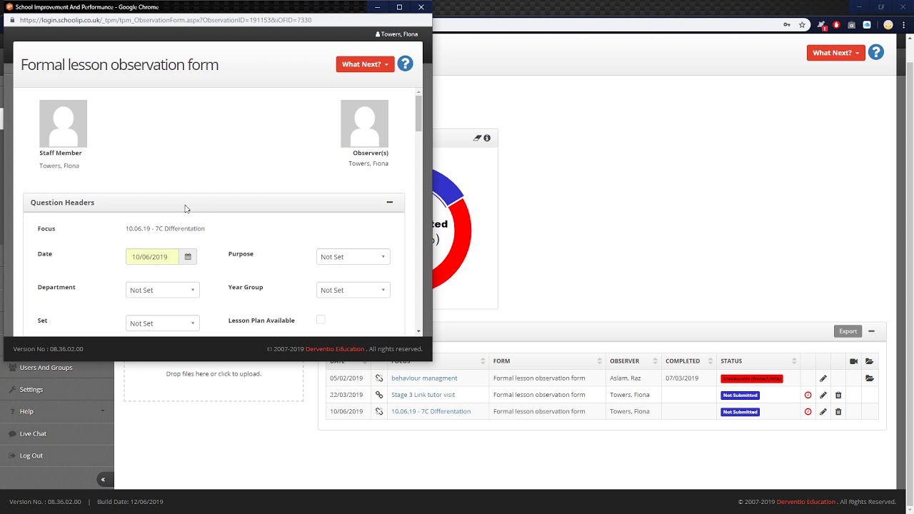 2 Exporting a Formal Observation Form to Word or PDF