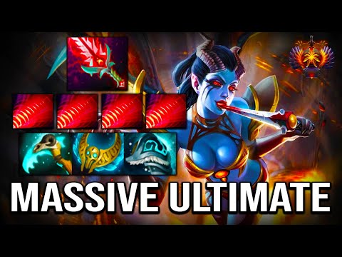 MASSIVE ULTIMATE [ Queen ] INTENSE PURE DAMAGE - TOP RANKED - DOTA 2 GAMEPLAY