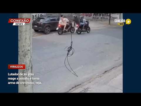 Vídeo: Lutador de jiu-jitsu reage a assalto e toma arma de criminoso; veja.