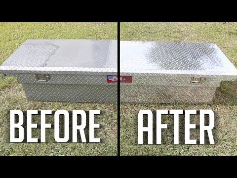 HOW TO POLISH DIAMOND PLATE ALUMINUM TOOL BOX LIKE A PRO! | EASY AT HOME METHOD
