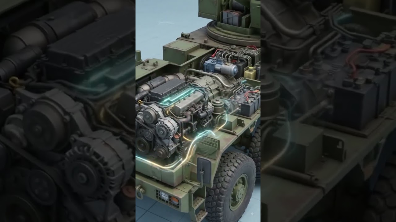 Inside a Military Mobile Crane! 🏗️ Massive Engine & Transmission Breakdown #shorts #heavyequipment