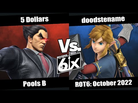 ROT6 October Pools B - 5 Dollars (Kazuya) vs doodstename (Link) SSBU Singles